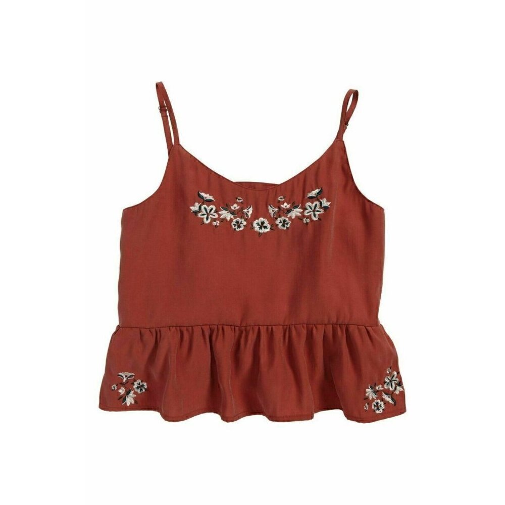 Treasure & Bond Embroidered Peplum Tank Top XL - Picture 3 of 6